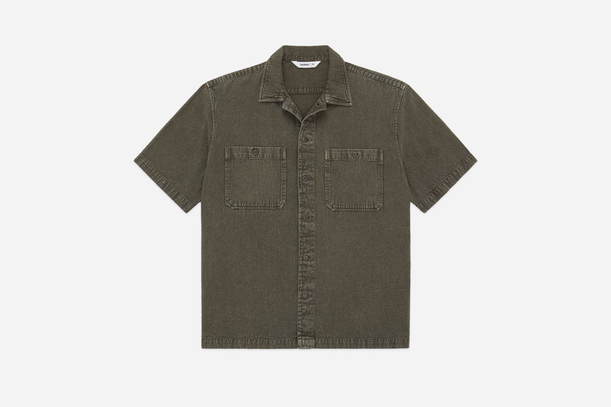 Safari Shirt - Drab Barkcloth
